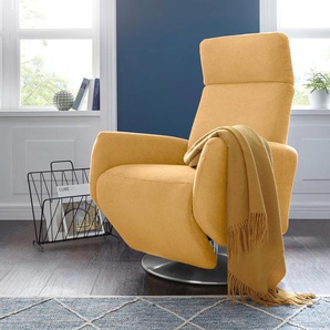 TV-Sessel SIT&MORE Kobra Sessel Gr. Lu x us-Microfaser, B/H/T: 71 cm x 110 cm x 82 cm, gelb (senf) Fernsehsessel und TV-Sessel