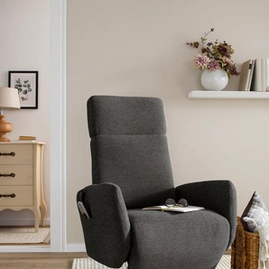 TV-Sessel SIT&MORE Kobra Sessel Gr. Webstoff, manuell, Drehfunktion, B/H/T: 71 cm x 110 cm x 82 cm, braun (espresso) Fernsehsessel und TV-Sessel