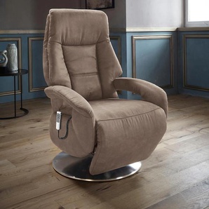 TV-Sessel SIT&MORE Launceston Sessel Gr. Luxus-Microfaser, 2-motorig, ohne Aufstehhilfe, B/H/T: 74 cm x 111 cm x 77 cm, grau (taupe) Fernsehsessel und TV-Sessel Sessel in Größe M, wahlweise mit Motor Aufstehhilfe