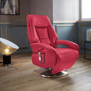 TV-Sessel SIT&MORE Launceston Sessel Gr. NaturLEDER, 2-motorig, ohne Aufstehhilfe, B/H/T: 74 cm x 113 cm x 77 cm, rot (feuerrot) Fernsehsessel und TV-Sessel Sessel in Größe L, wahlweise mit Motor Aufstehhilfe