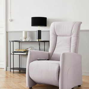 TV-Sessel SIT&MORE Melissa Sessel Gr. Soft clean, elektrisch verstellbar, mit 2 Motoren, mit kabelgebundener Fernbedienung, B: 71 cm, silberfarben (silber) Fernsehsessel und TV-Sessel
