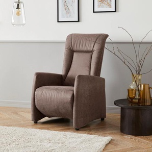 TV-Sessel SIT&MORE Melissa Sessel Gr. Flachgewebe, manuell verstellbar, mit Gasdruck, B/H/T: 71 cm x 113 cm x 85 cm, braun (schokobraun) Fernsehsessel und TV-Sessel wahlweise elektrisch oder manuell verstellbar, optional Aufstehhilfe