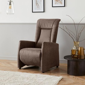 TV-Sessel SIT&MORE Melissa Sessel Gr. Flachgewebe, manuell verstellbar, mit Gasdruck, B/H/T: 71 cm x 113 cm x 85 cm, braun (dunkelbraun) Fernsehsessel und TV-Sessel wahlweise elektrisch oder manuell verstellbar, optional Aufstehhilfe