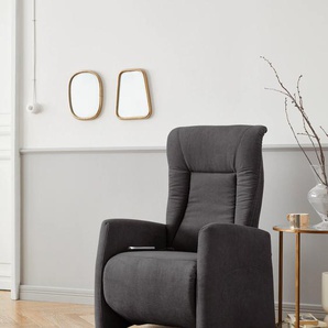 TV-Sessel SIT&MORE Melissa Sessel Gr. Luxus-Microfaser Euphoria, elektrisch verstellbar, mit 2 Motoren, mit kabelgebundener Fernbedienung und Akku, B: 71 cm, grau (fango) Fernsehsessel und TV-Sessel wahlweise elektrisch oder manuell verstellbar, optional