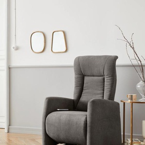 TV-Sessel SIT&MORE Melissa Sessel Gr. Luxus-Microfaser Euphoria, elektrisch verstellbar, mit Aufstehhilfe, mit 2 Motoren mit kabelgebundener Fernbedienung und Akku, B: 71 cm, braun (schlamm) Fernsehsessel und TV-Sessel wahlweise elektrisch oder manuell