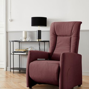 TV-Sessel SIT&MORE Melissa Sessel Gr. Soft clean, elektrisch verstellbar, mit 2 Motoren, mit kabelgebundener Fernbedienung, B: 71 cm, rot (bordeaux) Fernsehsessel und TV-Sessel wahlweise elektrisch oder manuell verstellbar, optional Aufstehhilfe