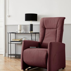 TV-Sessel SIT&MORE Melissa Sessel Gr. Soft clean, elektrisch verstellbar, mit Aufstehhilfe, mit 2 Motoren mit kabelgebundener Fernbedienung und Akku, B: 71 cm, rot (bordeaux) Fernsehsessel und TV-Sessel wahlweise elektrisch oder manuell verstellbar,