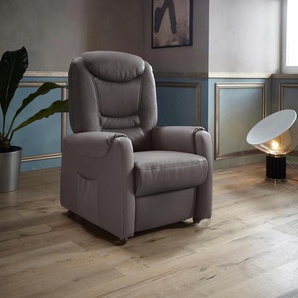 TV-Sessel SIT&MORE Morten Sessel Gr. NaturLEDER, manuell verstellbar, ohne Aufstehhilfe, B/H/T: 76 cm x 113 cm x 78 cm, braun (mokka) Fernsehsessel und TV-Sessel Sessel
