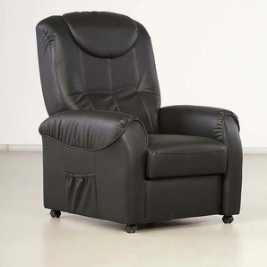 TV-Sessel SIT&MORE Sessel Gr. Kunstleder SOFTLUX, manuell verstellbar, ohne Funktion, B/H/T: 75 cm x 110 cm x 92 cm, schwarz Fernsehsessel und TV-Sessel Sessel wahlweise manuell verstellbar oder mit Motor Aufstehhilfe