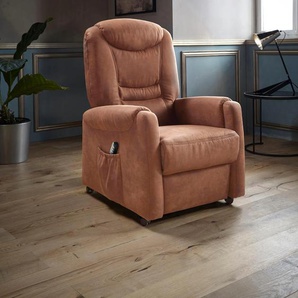 TV-Sessel SIT&MORE Tamworth Sessel Gr. Luxus-Microfaser, 2-motorig, ohne Aufstehhilfe, B/H/T: 76 cm x 115 cm x 78 cm, braun (cognac) Fernsehsessel und TV-Sessel Sessel in Größe L, wahlweise mit Motor Aufstehhilfe