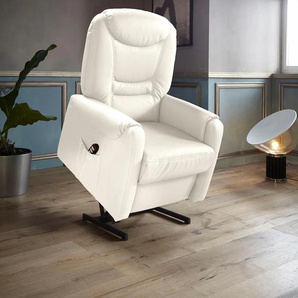 TV-Sessel SIT&MORE Tamworth Sessel Gr. NaturLEDER, 2-motorig-mit Aufstehhilfe, Aufstehhilfe, B/H/T: 76 cm x 113 cm x 78 cm, beige (creme) Fernsehsessel und TV-Sessel Sessel in Größe M, wahlweise mit Motor Aufstehhilfe