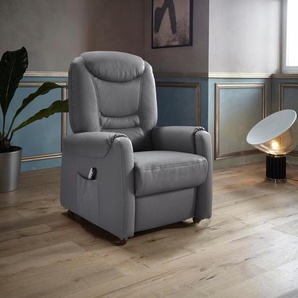 TV-Sessel SIT&MORE Tamworth Sessel Gr. NaturLEDER, 2-motorig, ohne Aufstehhilfe, B/H/T: 76 cm x 113 cm x 78 cm, grau (anthrazit) Fernsehsessel und TV-Sessel Sessel in Größe M, wahlweise mit Motor Aufstehhilfe