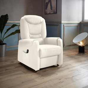 TV-Sessel SIT&MORE Tamworth Sessel Gr. NaturLEDER, 2-motorig, ohne Aufstehhilfe, B/H/T: 76 cm x 115 cm x 78 cm, beige (creme) Fernsehsessel und TV-Sessel Sessel in Größe L, wahlweise mit Motor Aufstehhilfe
