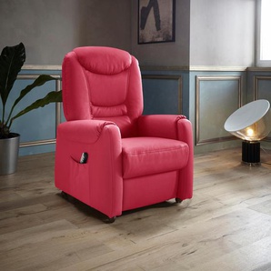 TV-Sessel SIT&MORE Tamworth Sessel Gr. NaturLEDER, 2-motorig, ohne Aufstehhilfe, B/H/T: 76 cm x 115 cm x 78 cm, rot (feuerrot) Fernsehsessel und TV-Sessel Sessel in Größe L, wahlweise mit Motor Aufstehhilfe