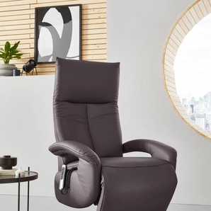 TV-Sessel SIT & MORE Tycoon mit Kopfteilverstellung und 360 Drehfunktion, braun (mokka), B:74cm H:112cm T:82cm, Sessel, wahlweise manuell oder elektrischer Funktion, auch mit Akku (kabellos), Topseller