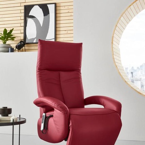 TV-Sessel SIT&MORE Tycoon Sessel Gr. NaturLEDER, mit 2 Motoren, Akku und Aufstehhilfe, Größe XL, Drehfunktion, B/H/T: 74 cm x 117 cm x 85 cm, rot (feuerrot) Fernsehsessel und TV-Sessel