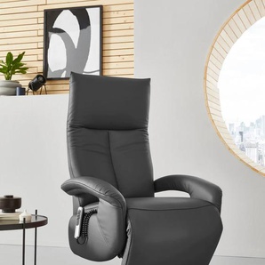 TV-Sessel SIT&MORE Tycoon Sessel Gr. NaturLEDER, mit 2 Motoren, Größe M, Drehfunktion, B/H/T: 74 cm x 112 cm x 82 cm, schwarz Fernsehsessel und TV-Sessel
