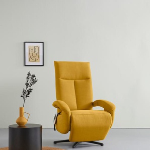 TV-Sessel SIT&MORE Tycoon Sessel Gr. Olympia EASY CLEAN, manuell-Größe M, B/H/T: 74 cm x 112 cm x 82 cm, gelb (mustard) Fernsehsessel und TV-Sessel wahlweise manuell, mit zwei Motoren oder Akku 2