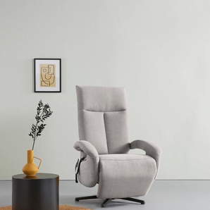 TV-Sessel SIT&MORE Tycoon Sessel Gr. Olympia EASY CLEAN, manuell-Größe M, B/H/T: 74 cm x 112 cm x 82 cm, silberfarben (silber) Fernsehsessel und TV-Sessel