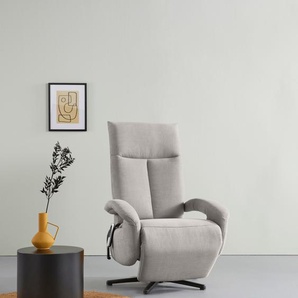 TV-Sessel SIT&MORE Tycoon Sessel Gr. Olympia EASY CLEAN, manuell-Größe M, B/H/T: 74 cm x 112 cm x 82 cm, silberfarben (silber) Fernsehsessel und TV-Sessel wahlweise manuell, mit zwei Motoren oder Akku 2