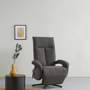 TV-Sessel SIT&MORE Tycoon Sessel Gr. Olympia EASY CLEAN, mit 2 Motoren-mit Akku-Größe M, B/H/T: 74 cm x 112 cm x 82 cm, grau Fernsehsessel und TV-Sessel