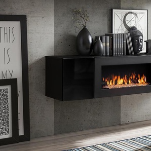 TV Tisch mit ETHANOL KAMIN Lowboard TV Board Unterschrank Fly SBK ZZ Hochglanz