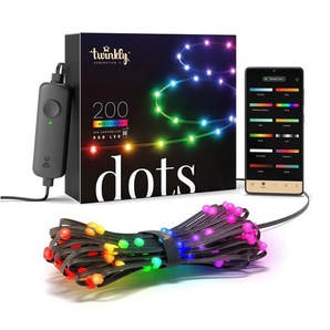 Twinkly Dots  200 App-controlled RGB LEDs 10 Meters Black Wire