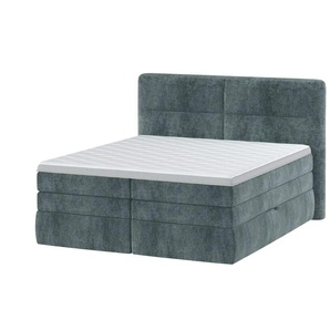 Twist Boxspringbett Hudson - blau - Materialmix - 200 cm - 130 cm | Möbel Kraft