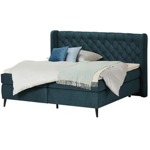 Twist Boxspringbett Madison - blau - Materialmix - 177 cm - 122 cm | Möbel Kraft
