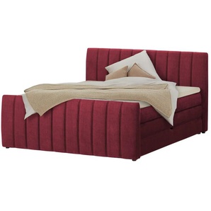 Twist Boxspringbett mit Bettkasten Carina - rot - Materialmix - 191 cm - 112 cm | Möbel Kraft