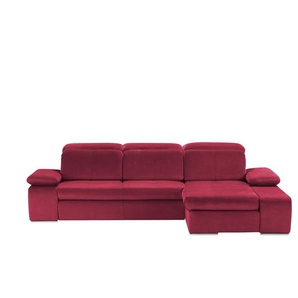 Twist Ecksofa aus Mikrofaser Avilla - rot - Materialmix - 285 cm - 86 cm - cm 187,0 | Möbel Kraft
