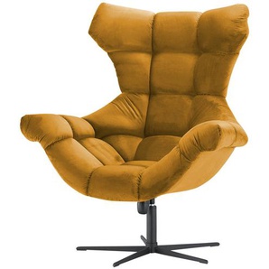 Twist Sessel aus Samt Sensi - gelb - Materialmix - 103 cm - 119 cm - 84 cm | Möbel Kraft