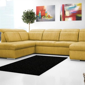 Twist Wohnlandschaft aus Flachgewebe Avilla - gelb - Materialmix - 355 cm - 86 cm - cm 234,0 | Möbel Kraft