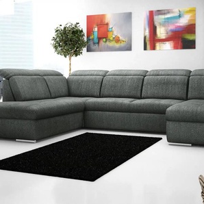 Twist Wohnlandschaft aus Flachgewebe Avilla - schwarz - Materialmix - 355 cm - 86 cm - cm 234,0 | Möbel Kraft