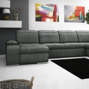 Twist Wohnlandschaft aus Flachgewebe Avilla - schwarz - Materialmix - 355 cm - 86 cm - cm 234,0 | Möbel Kraft