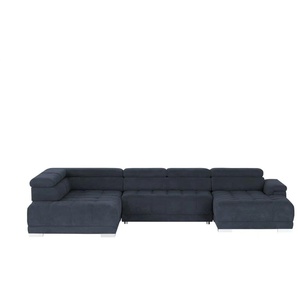 Twist Wohnlandschaft aus Mikrofaser Campo - blau - Materialmix - 374 cm - 101 cm - cm 220,0 | Möbel Kraft