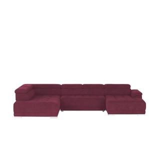 Twist Wohnlandschaft aus Mikrofaser Campo - rot - Materialmix - 374 cm - 101 cm - cm 220,0 | Möbel Kraft