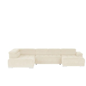 Twist Wohnlandschaft aus Mikrofaser Campo - weiß - Materialmix - 374 cm - 101 cm - cm 220,0 | Möbel Kraft