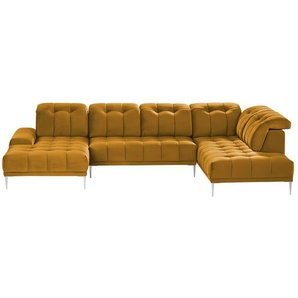 Twist Wohnlandschaft aus Samt Grenada - gelb - Materialmix - 358 cm - 91 cm - cm 231,0 | Möbel Kraft