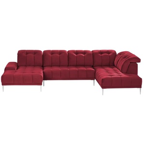 Twist Wohnlandschaft aus Samt Grenada - rot - Materialmix - 358 cm - 107 cm - cm 231,0 | Möbel Kraft
