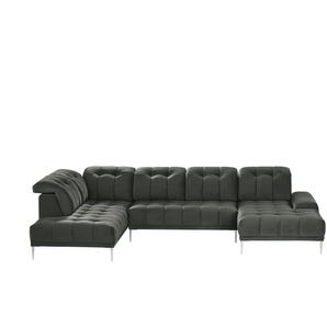 Twist Wohnlandschaft aus Samt Grenada - schwarz - Materialmix - 358 cm - 107 cm - cm 231,0 | Möbel Kraft
