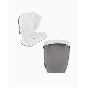 Twistshake Fusssack, Grau, Textil, 44x10 cm, EN 71, wasserabweisend, Gurtschlitze, Kinderwagen, Kinderwagenzubehör