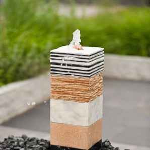 Ubbink Gartenbrunnen TAMPA II, 16 cm Breite, Wasserbecken BxT: 46x40 cm, (Komplett-Set), inkl. LED-Beleuchtung