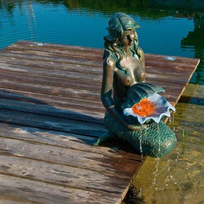 Ubbink Teichfigur Wasserspiel Meerjungfrau, (Set, inkl. Pumpe, Beleuchtung und Anschlussmaterial)