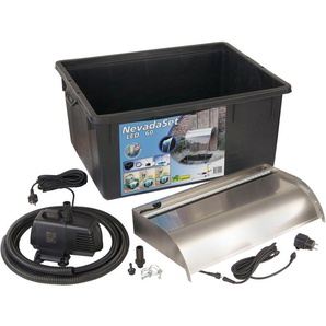 Ubbink Wasserfall Nevada Set 60 cm / mit LED-Beleuchtung / inkl. Wasserbecken, Wasserbecken BxT: 82,5x64 cm, Komplettset