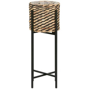 Übertopf auf Metallgestell - mehrfarbig - Wasserhyazinthe,Metall,Kunststoff - 70 cm - 26.0 | Möbel Kraft