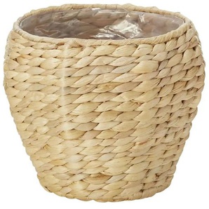 Übertopf - braun - Wasserhyazinthe,Kunststoff - 19 cm - 24.0 | Möbel Kraft