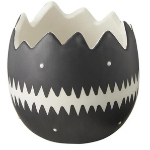 Übertopf Osterei - schwarz - Dolomite, Keramik - 7 cm - [8.8] | Möbel Kraft