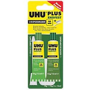 UHU ENDFEST Kleber Permanent Flüssig Transparent Flüssig 2 Stück à 15 ml 6808581