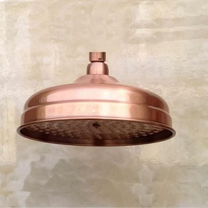 Duschkopf aus Kupfer, Regendusche 8 Zoll Brausekopf aus Edelstahl 304,Regenduschkopf Antik Duschkopf Regendusche 20×20 cm Ulisem
